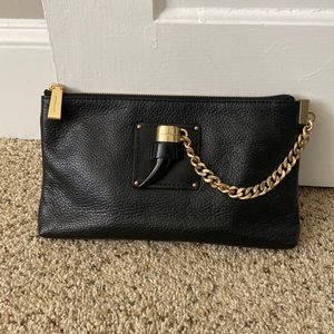Michael Kors Black Leather Clutch